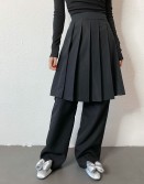 Black Pants w/ Pleated Skirt #241216